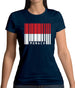Monaco Barcode Style Flag Womens T-Shirt Monaco Barcode Style Flag Womens T-Shirt