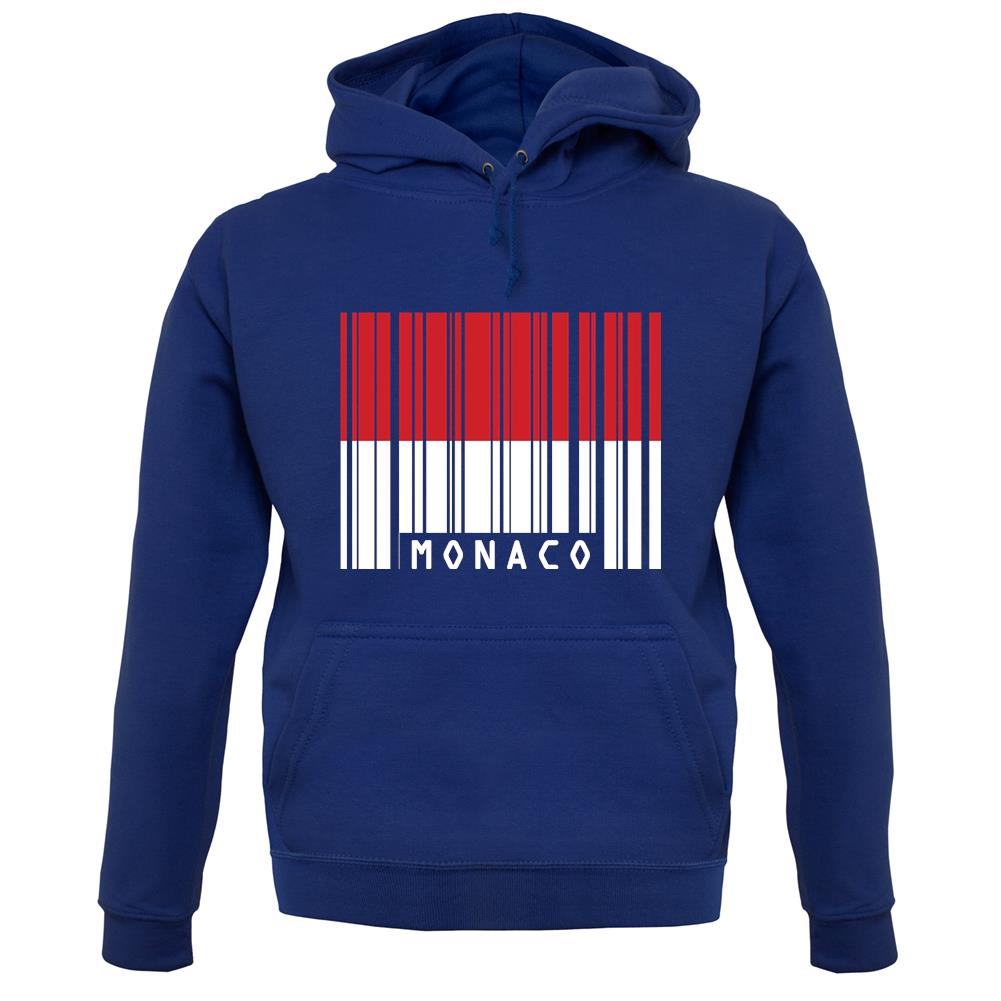 Monaco Barcode Style Flag unisex hoodie Monaco Barcode Style Flag unisex hoodie