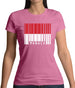 Monaco Barcode Style Flag Womens T-Shirt Monaco Barcode Style Flag Womens T-Shirt