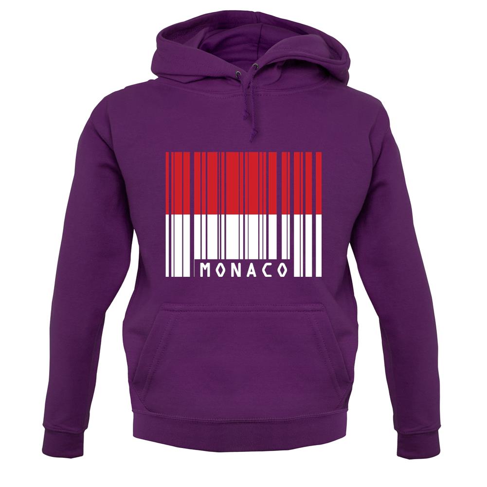 Monaco Barcode Style Flag unisex hoodie Monaco Barcode Style Flag unisex hoodie