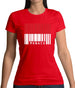 Monaco Barcode Style Flag Womens T-Shirt Monaco Barcode Style Flag Womens T-Shirt
