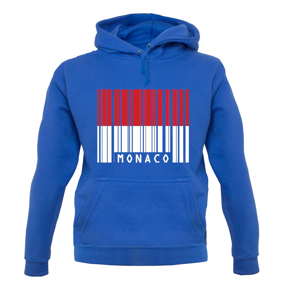 Monaco Barcode Style Flag unisex hoodie Monaco Barcode Style Flag unisex hoodie