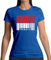 Monaco Barcode Style Flag Womens T-Shirt Monaco Barcode Style Flag Womens T-Shirt