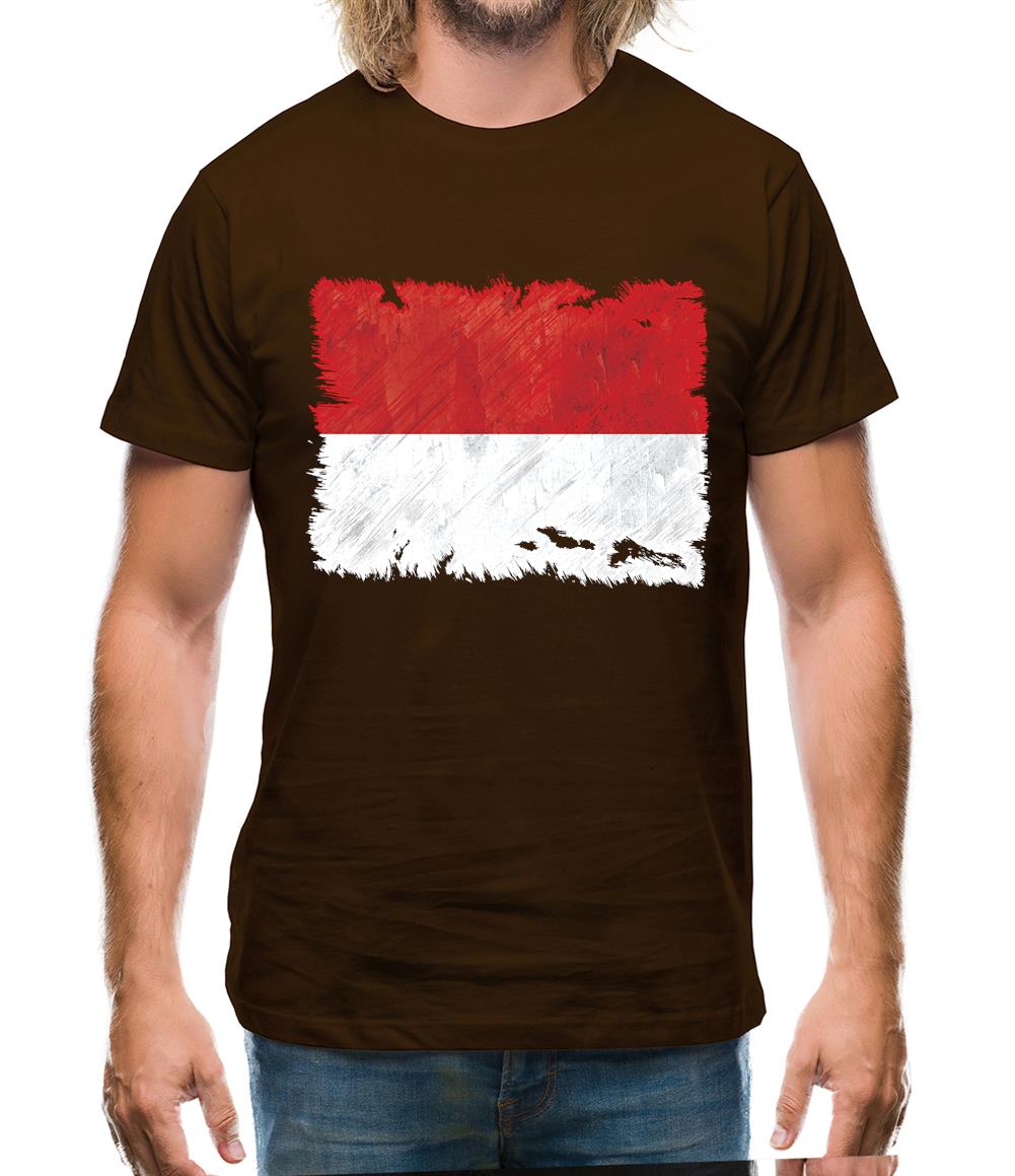 Monaco Grunge Style Flag Mens T-Shirt Monaco Grunge Style Flag Mens T-Shirt