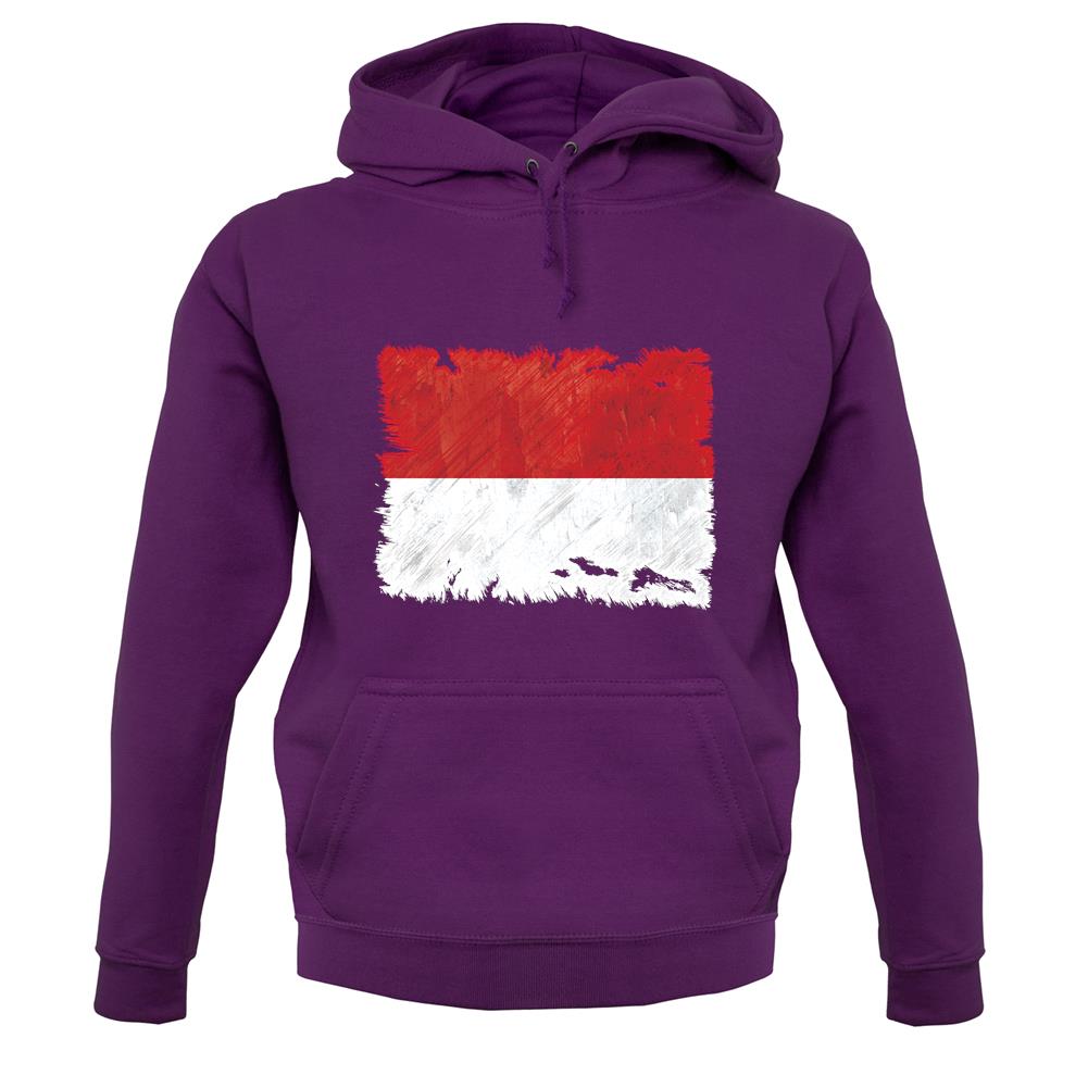 Monaco Grunge Style Flag unisex hoodie Monaco Grunge Style Flag unisex hoodie