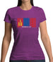 Mongolia Barcode Style Flag Womens T-Shirt Mongolia Barcode Style Flag Womens T-Shirt