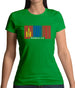 Mongolia Barcode Style Flag Womens T-Shirt Mongolia Barcode Style Flag Womens T-Shirt
