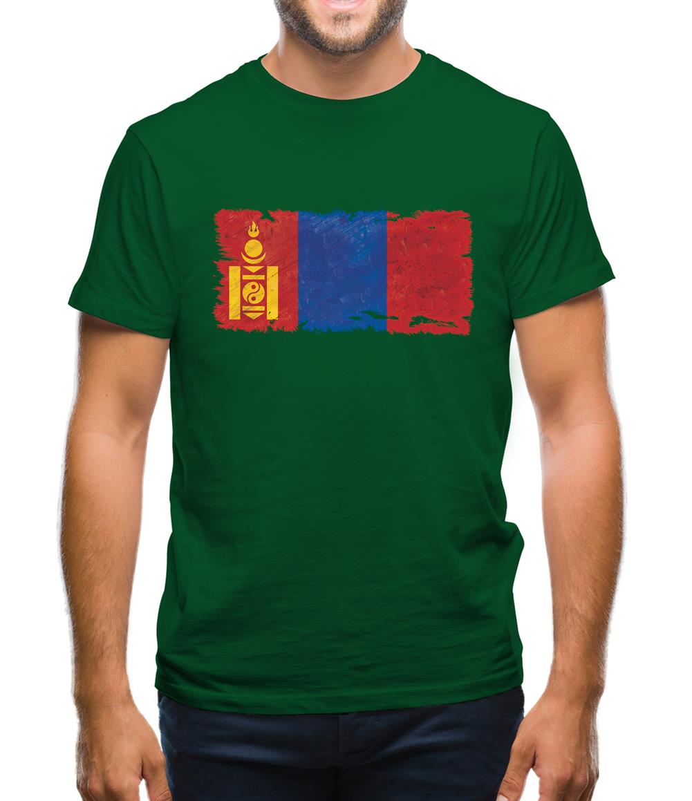 Mongolia Grunge Style Flag Mens T-Shirt Mongolia Grunge Style Flag Mens T-Shirt