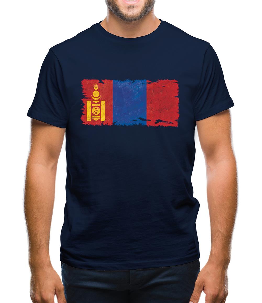 Mongolia Grunge Style Flag Mens T-Shirt Mongolia Grunge Style Flag Mens T-Shirt