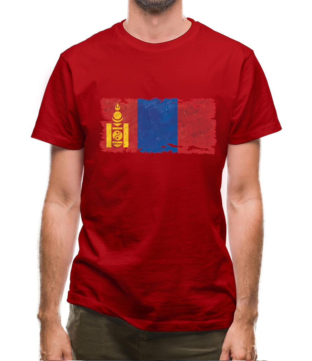 Mongolia Grunge Style Flag Mens T-Shirt Mongolia Grunge Style Flag Mens T-Shirt