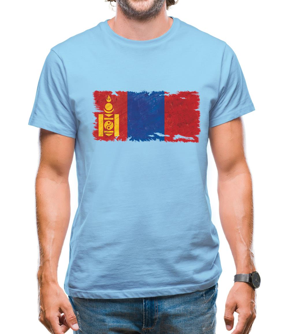 Mongolia Grunge Style Flag Mens T-Shirt Mongolia Grunge Style Flag Mens T-Shirt