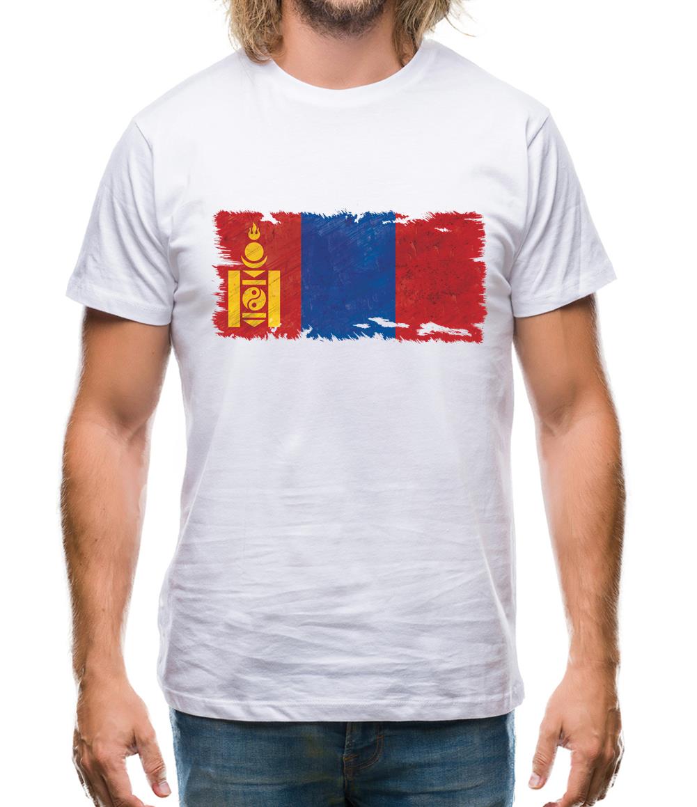 Mongolia Grunge Style Flag Mens T-Shirt Mongolia Grunge Style Flag Mens T-Shirt