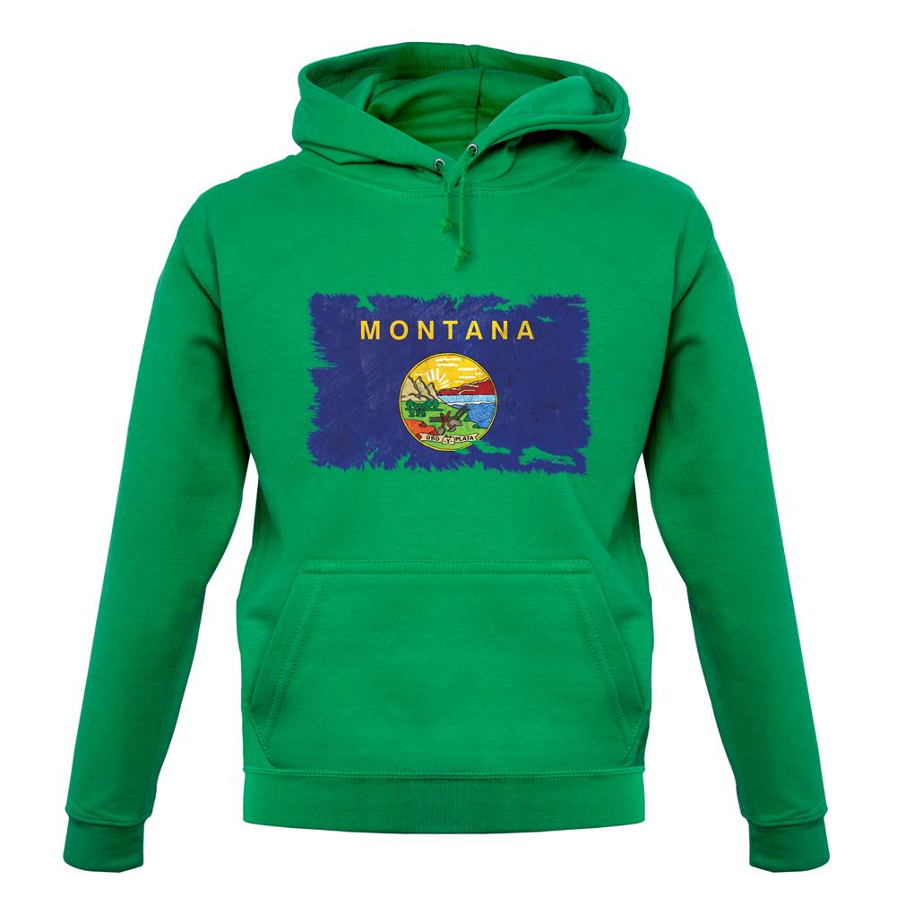 Montana Grunge Style Flag unisex hoodie Montana Grunge Style Flag unisex hoodie