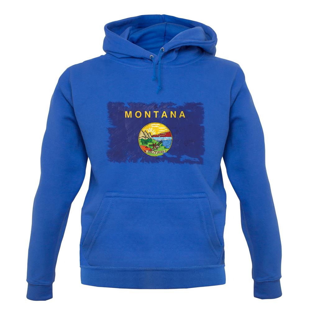 Montana Grunge Style Flag unisex hoodie Montana Grunge Style Flag unisex hoodie
