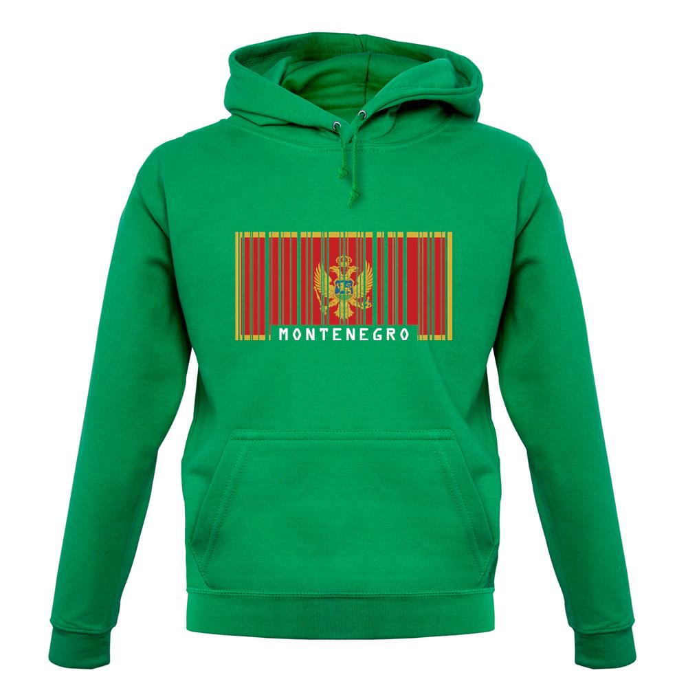 Montenegro Barcode Style Flag unisex hoodie Montenegro Barcode Style Flag unisex hoodie