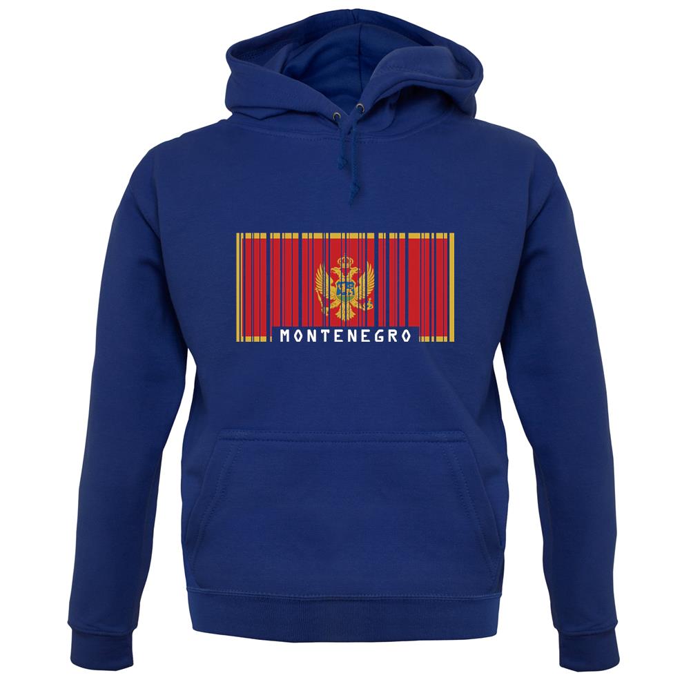 Montenegro Barcode Style Flag unisex hoodie Montenegro Barcode Style Flag unisex hoodie
