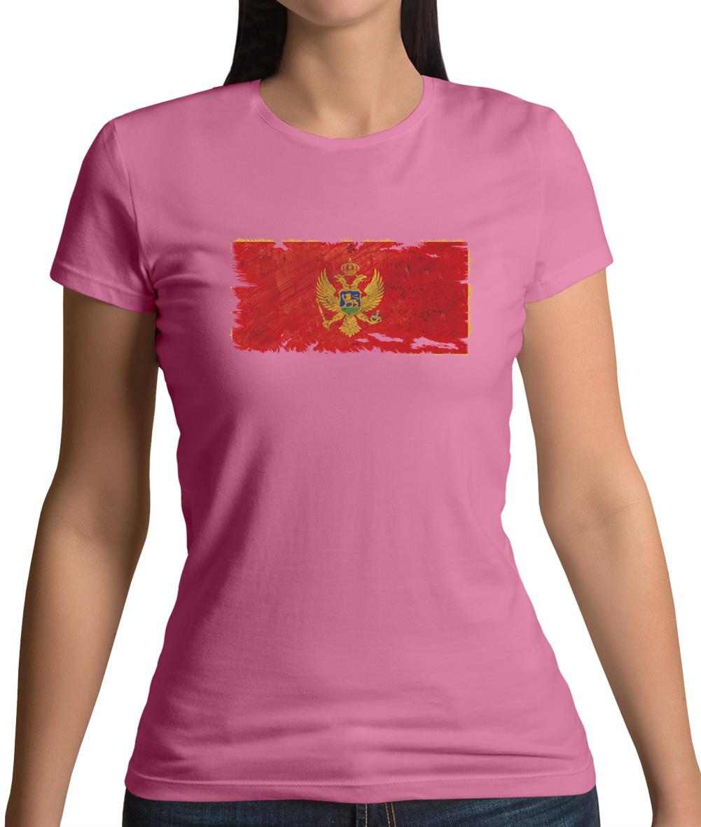 Montenegro Grunge Style Flag Womens T-Shirt Montenegro Grunge Style Flag Womens T-Shirt