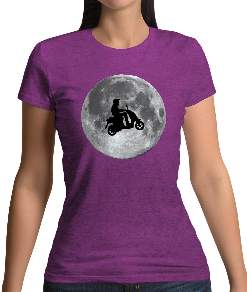 Moped Moon Womens T-Shirt Moped Moon Womens T-Shirt