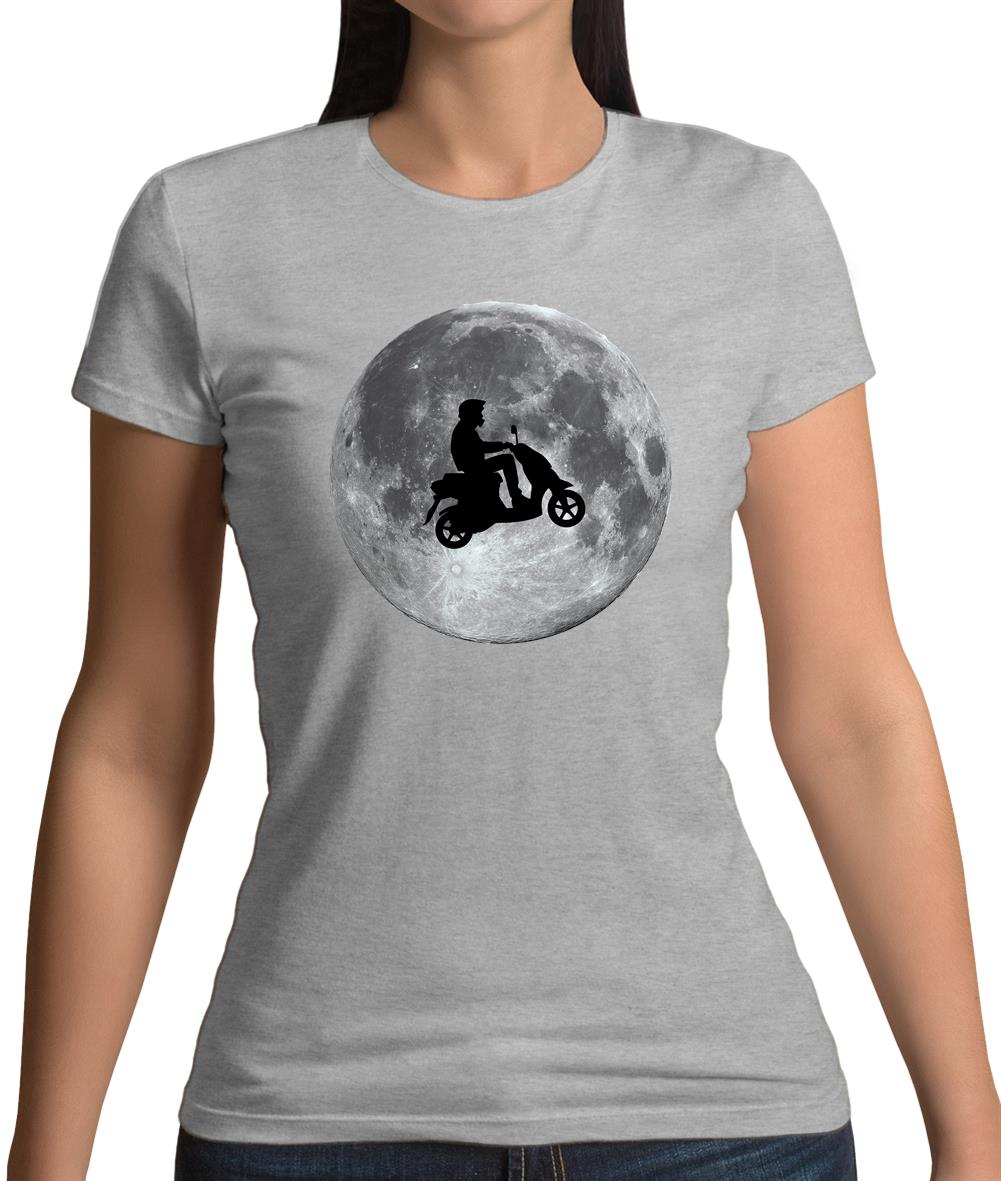 Moped Moon Womens T-Shirt Moped Moon Womens T-Shirt