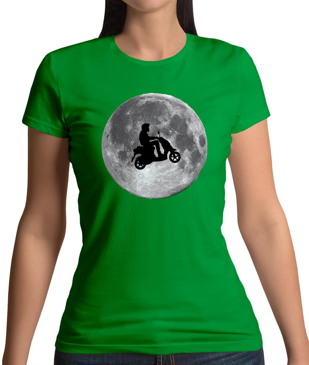Moped Moon Womens T-Shirt Moped Moon Womens T-Shirt