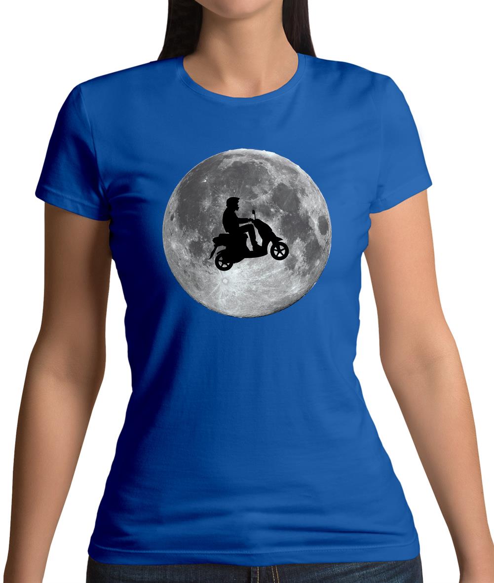 Moped Moon Womens T-Shirt Moped Moon Womens T-Shirt