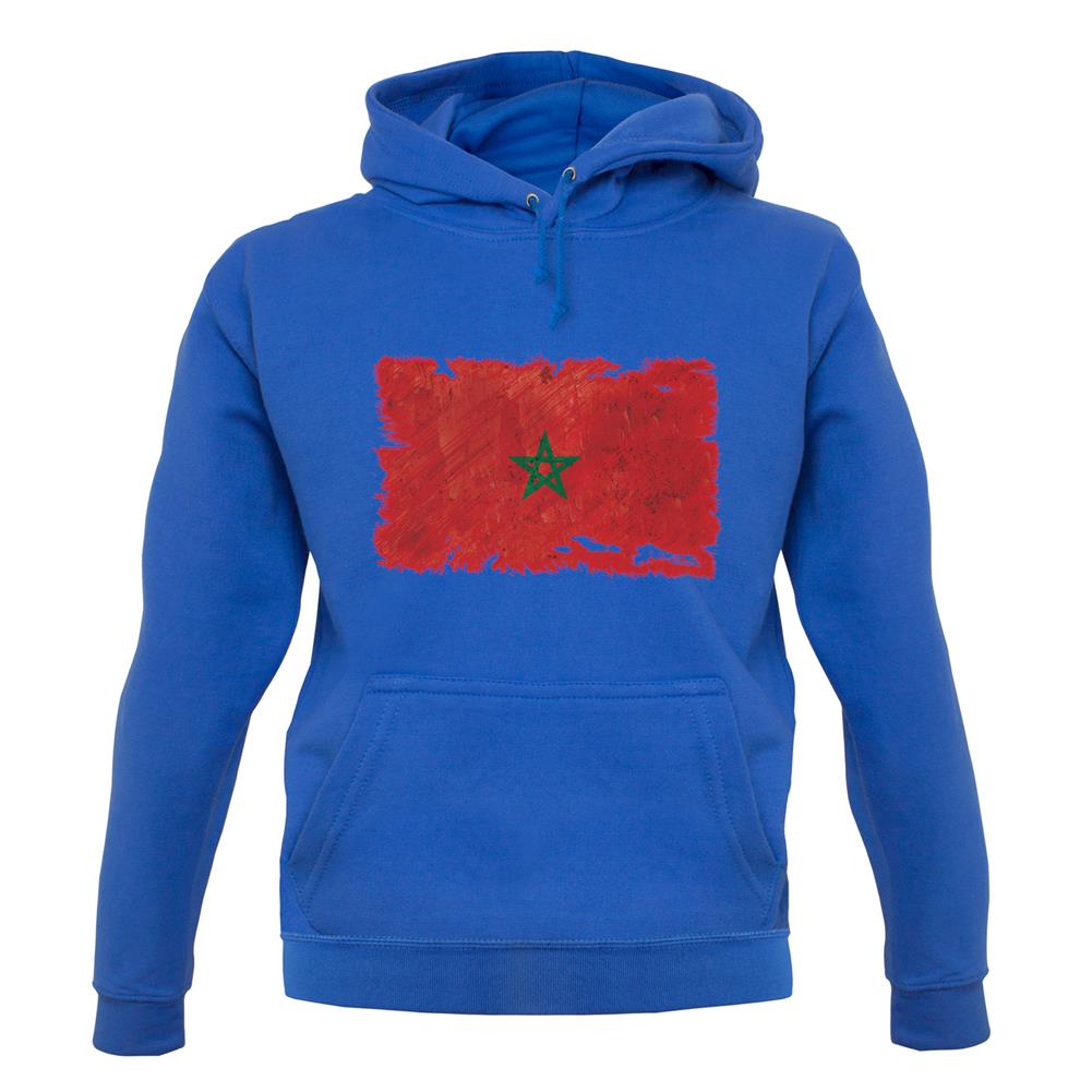 Morocco Grunge Style Flag unisex hoodie Morocco Grunge Style Flag unisex hoodie