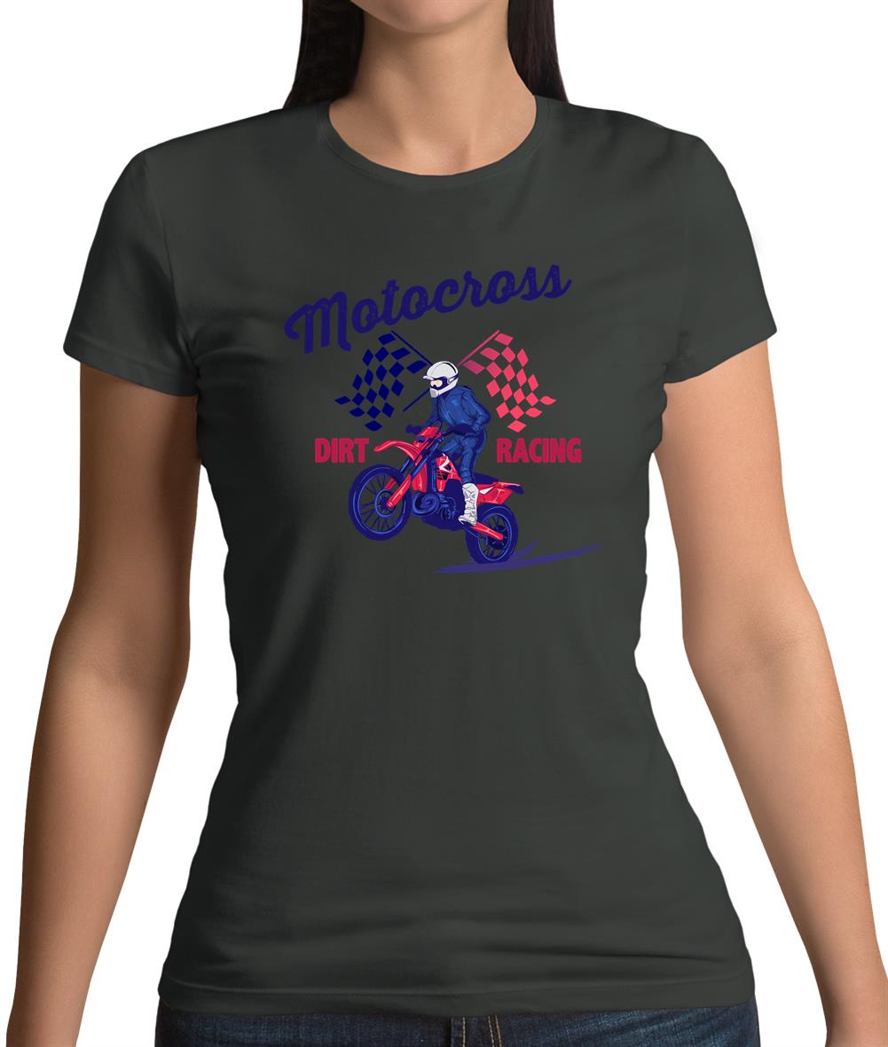 Motocross Dirt Racing Womens T-Shirt Motocross Dirt Racing Womens T-Shirt