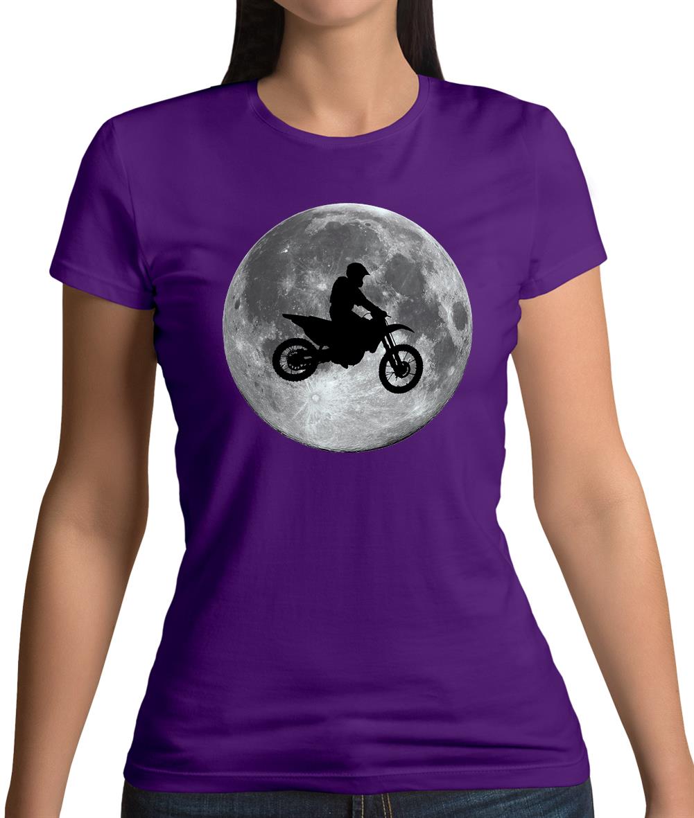 Motorcross Moon Womens T-Shirt Motorcross Moon Womens T-Shirt