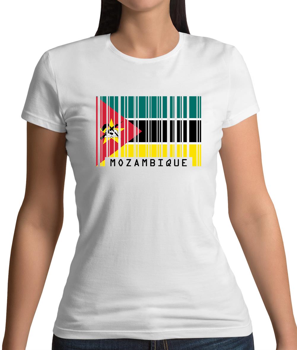 Mozambique Barcode Style Flag Womens T-Shirt Mozambique Barcode Style Flag Womens T-Shirt