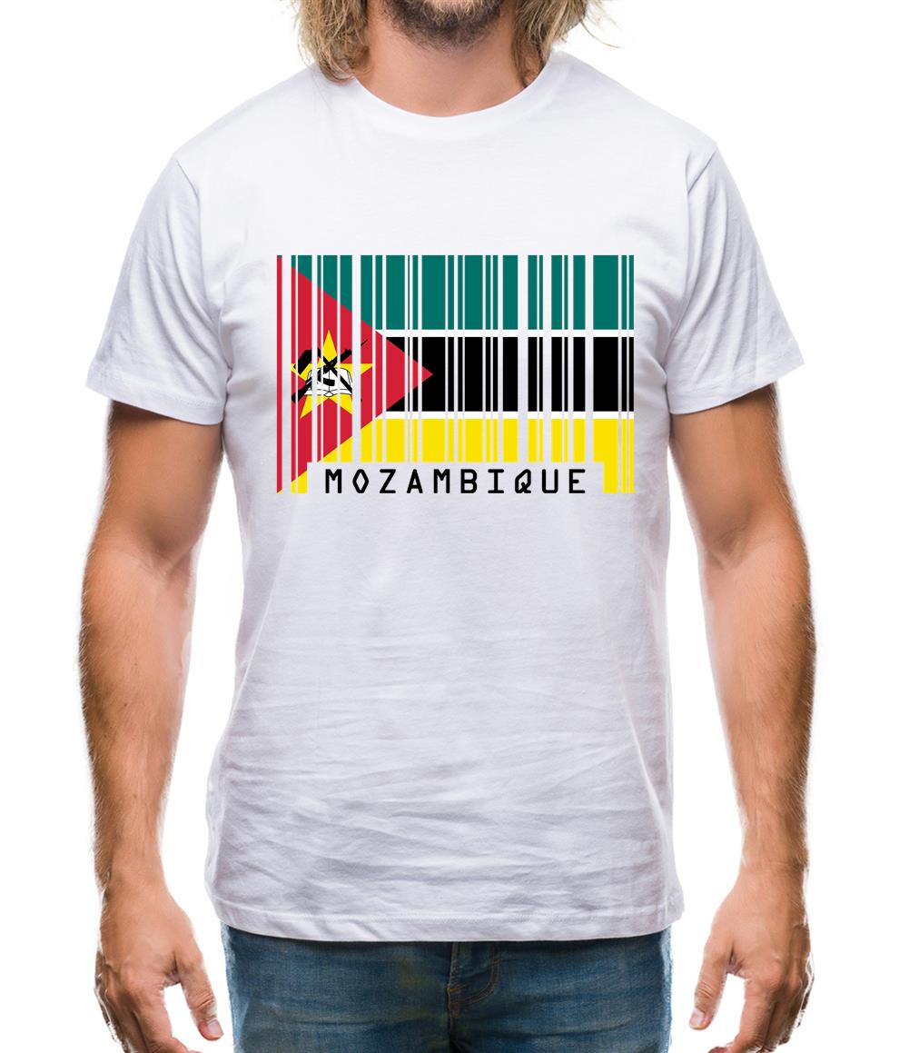 Mozambique Barcode Style Flag Mens T-Shirt Mozambique Barcode Style Flag Mens T-Shirt