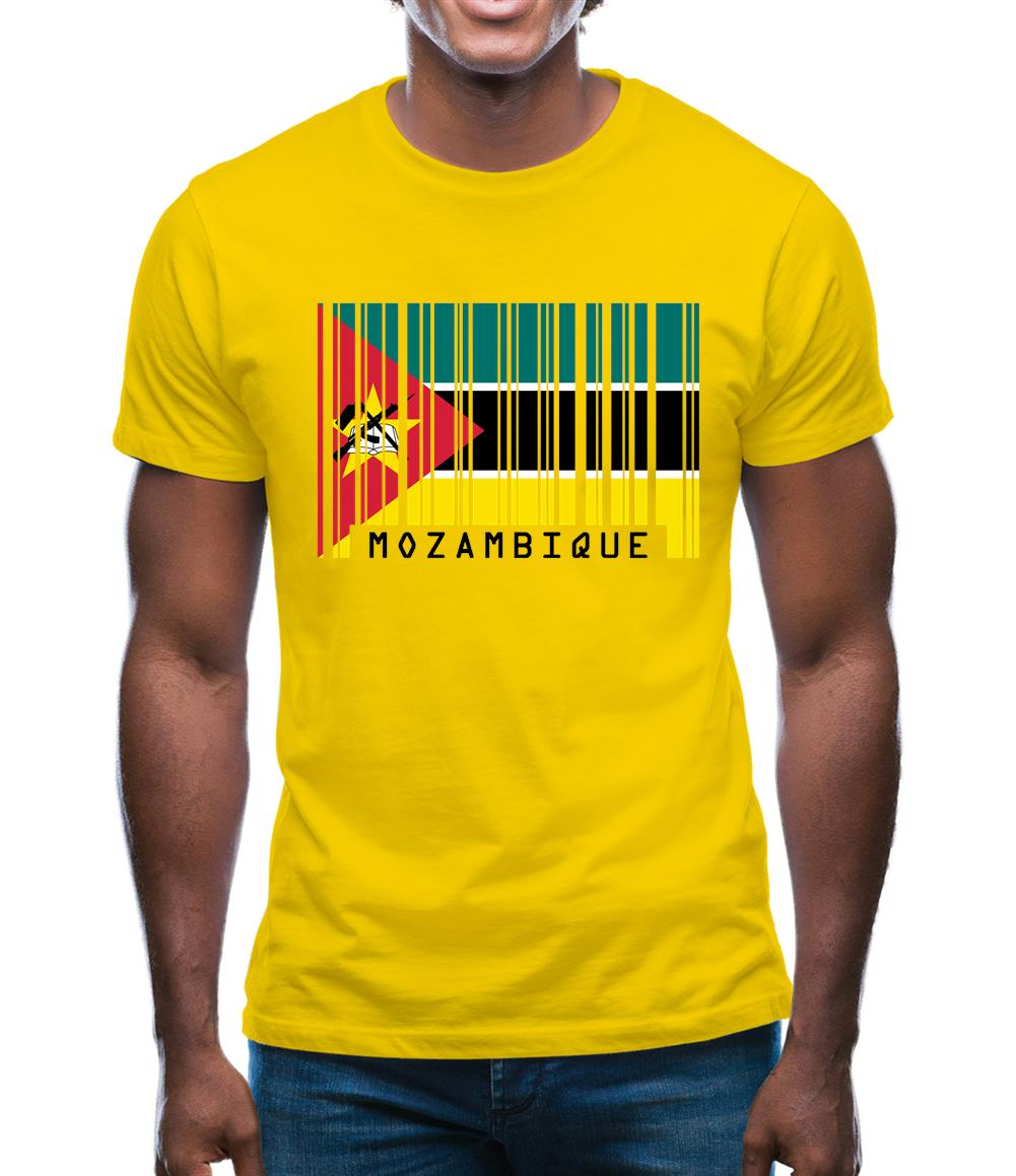Mozambique Barcode Style Flag Mens T-Shirt Mozambique Barcode Style Flag Mens T-Shirt