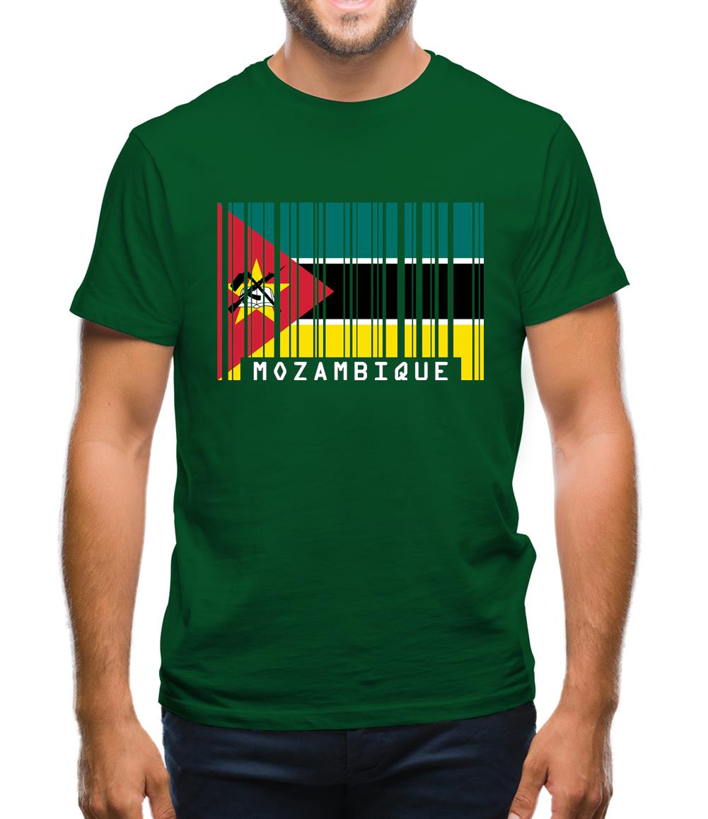 Mozambique Barcode Style Flag Mens T-Shirt Mozambique Barcode Style Flag Mens T-Shirt