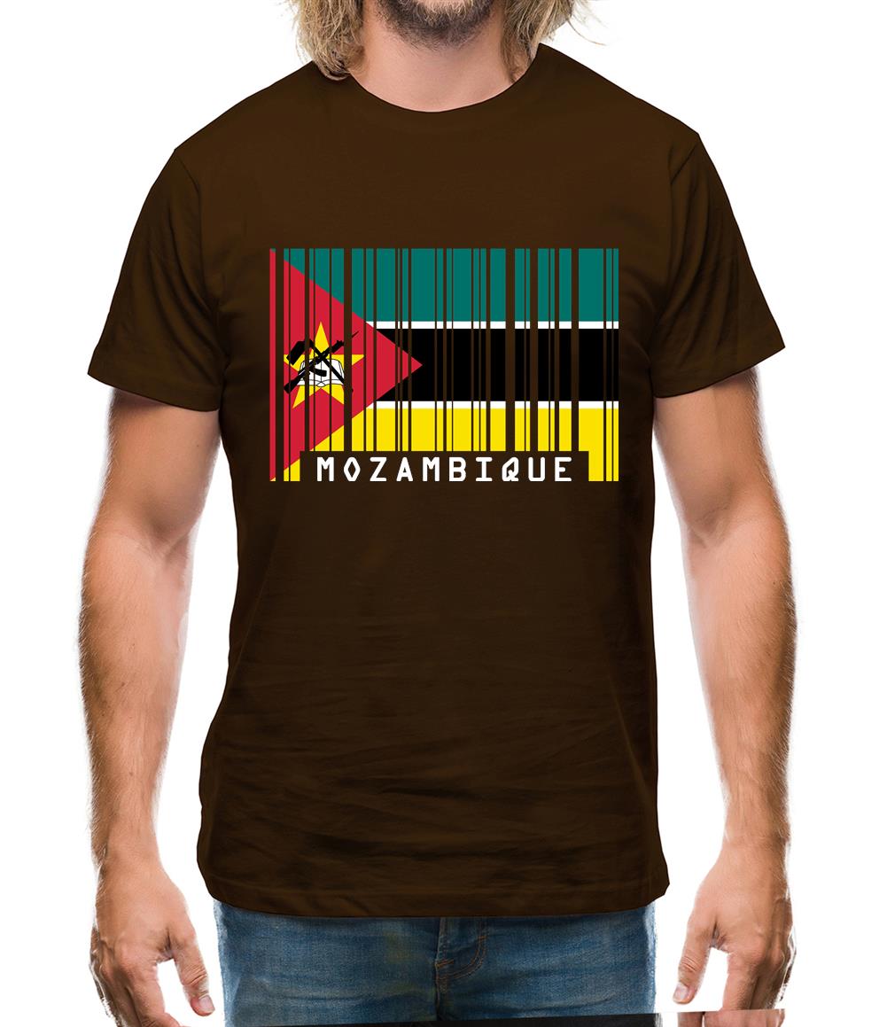 Mozambique Barcode Style Flag Mens T-Shirt Mozambique Barcode Style Flag Mens T-Shirt