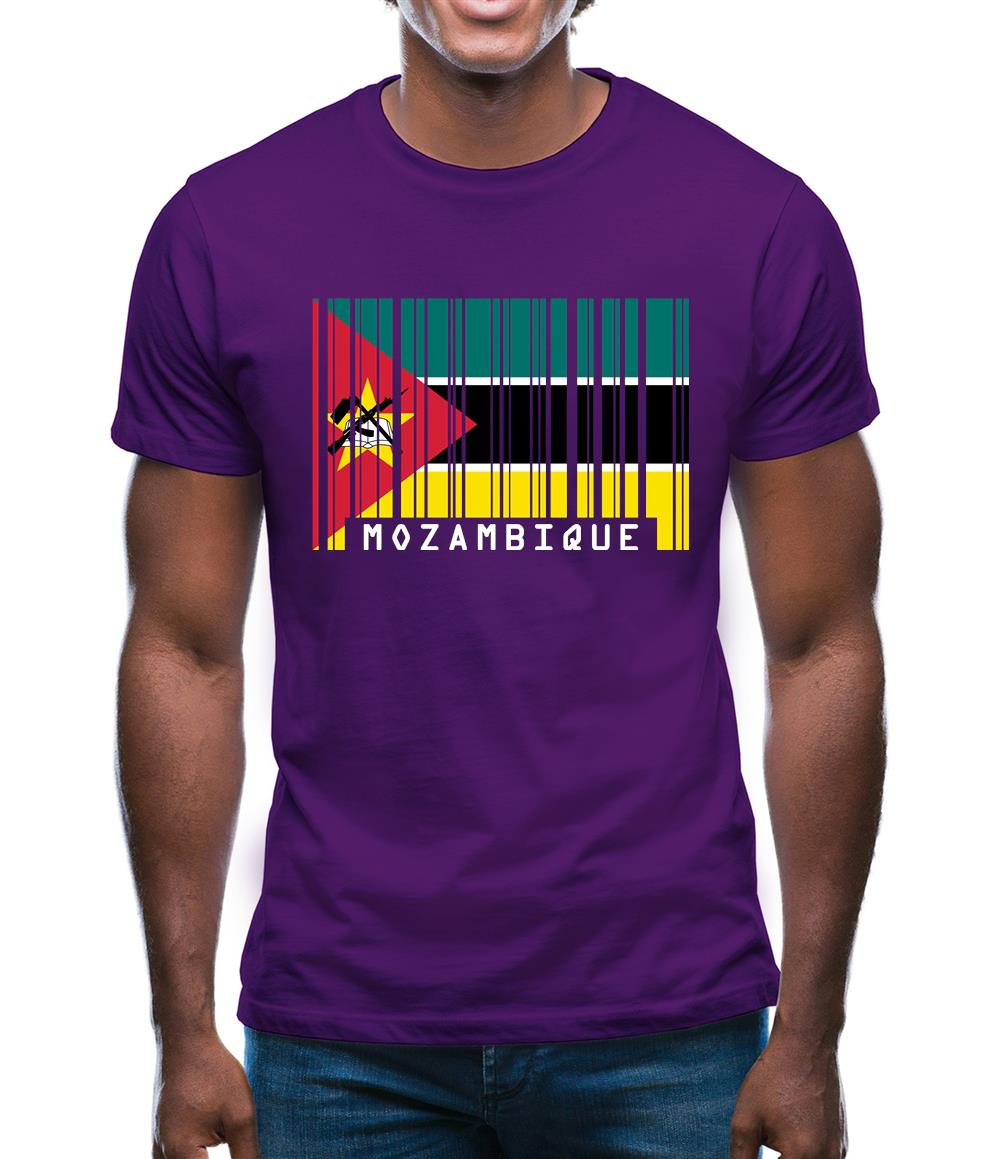 Mozambique Barcode Style Flag Mens T-Shirt Mozambique Barcode Style Flag Mens T-Shirt