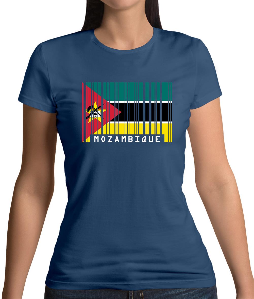 Mozambique Barcode Style Flag Womens T-Shirt Mozambique Barcode Style Flag Womens T-Shirt