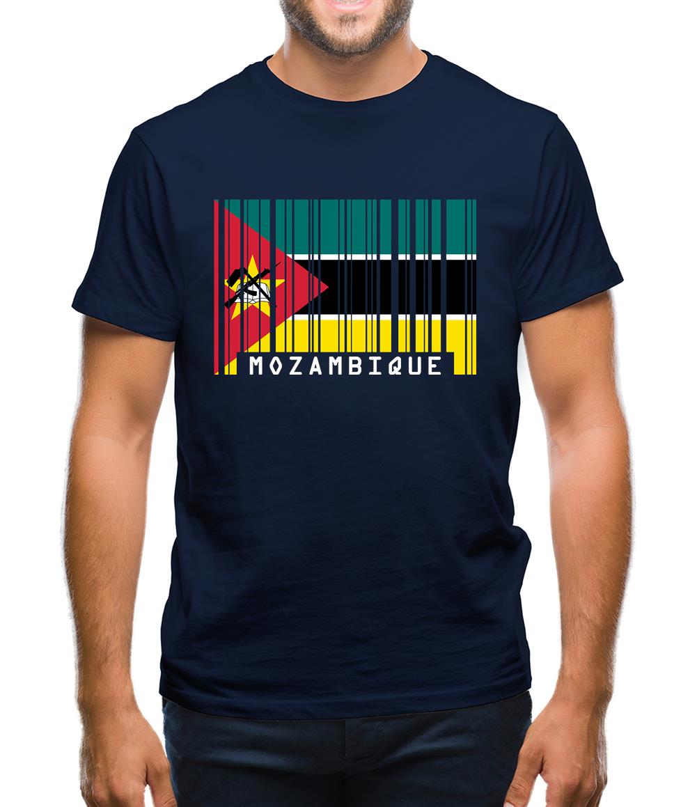 Mozambique Barcode Style Flag Mens T-Shirt Mozambique Barcode Style Flag Mens T-Shirt