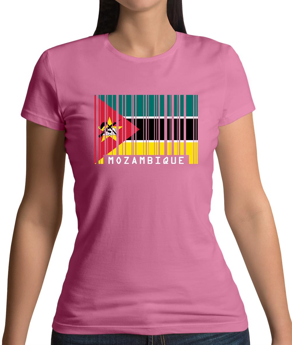 Mozambique Barcode Style Flag Womens T-Shirt Mozambique Barcode Style Flag Womens T-Shirt