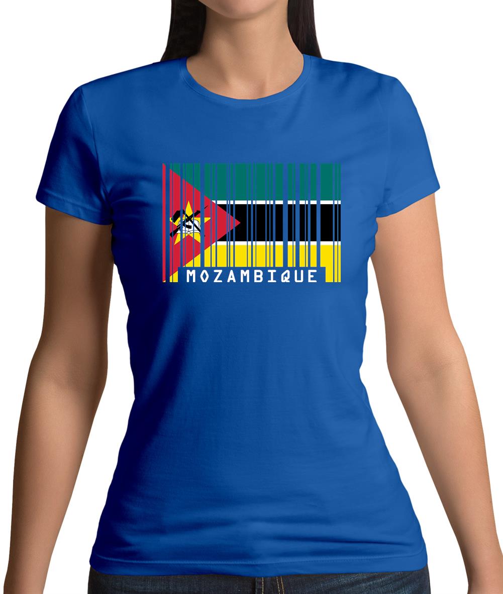 Mozambique Barcode Style Flag Womens T-Shirt Mozambique Barcode Style Flag Womens T-Shirt