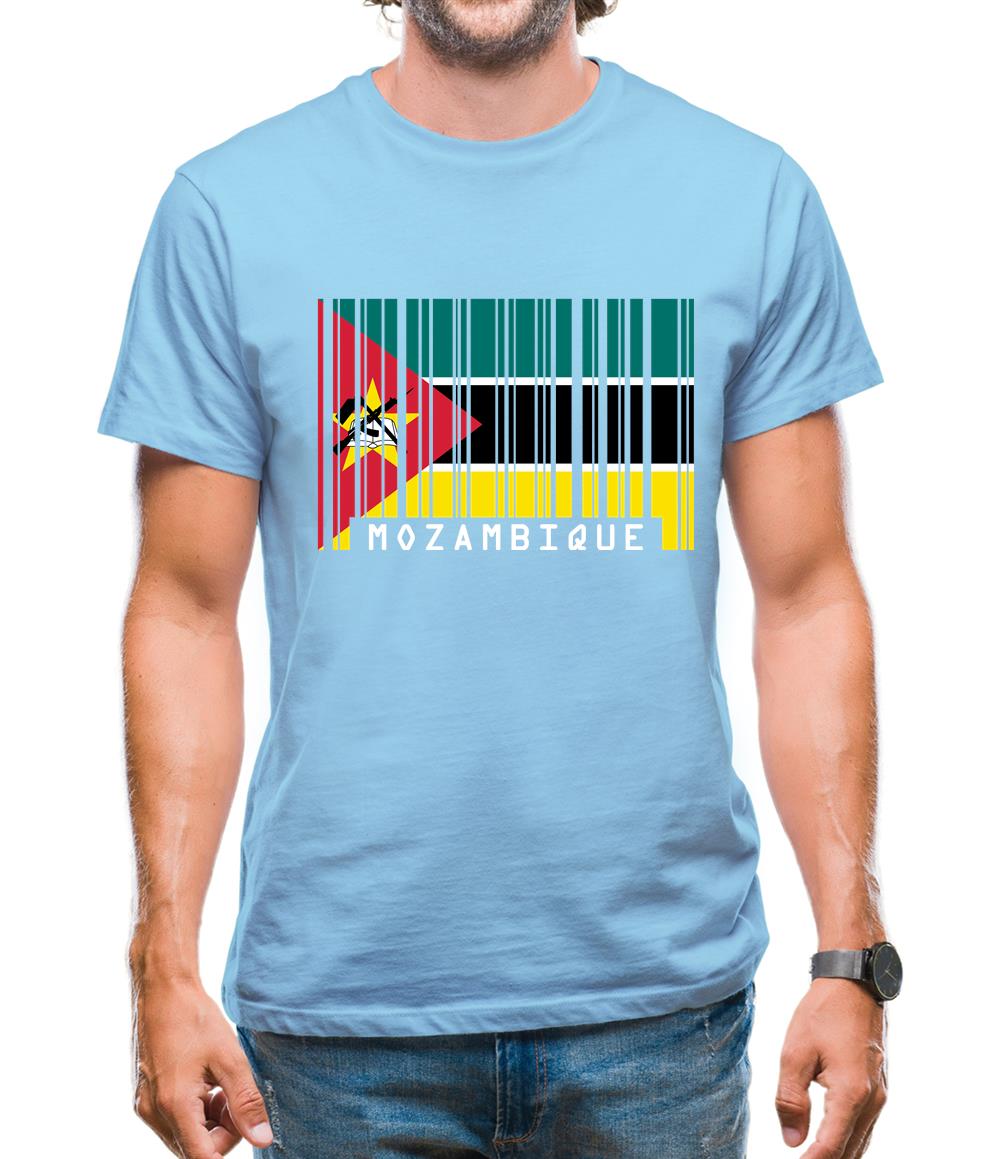 Mozambique Barcode Style Flag Mens T-Shirt Mozambique Barcode Style Flag Mens T-Shirt