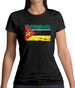 Mozambique Grunge Style Flag Womens T-Shirt Mozambique Grunge Style Flag Womens T-Shirt