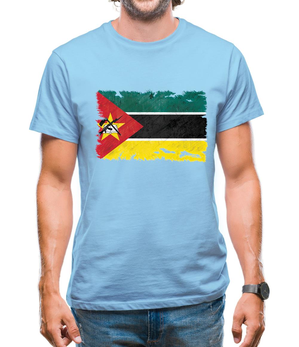Mozambique Grunge Style Flag Mens T-Shirt Mozambique Grunge Style Flag Mens T-Shirt