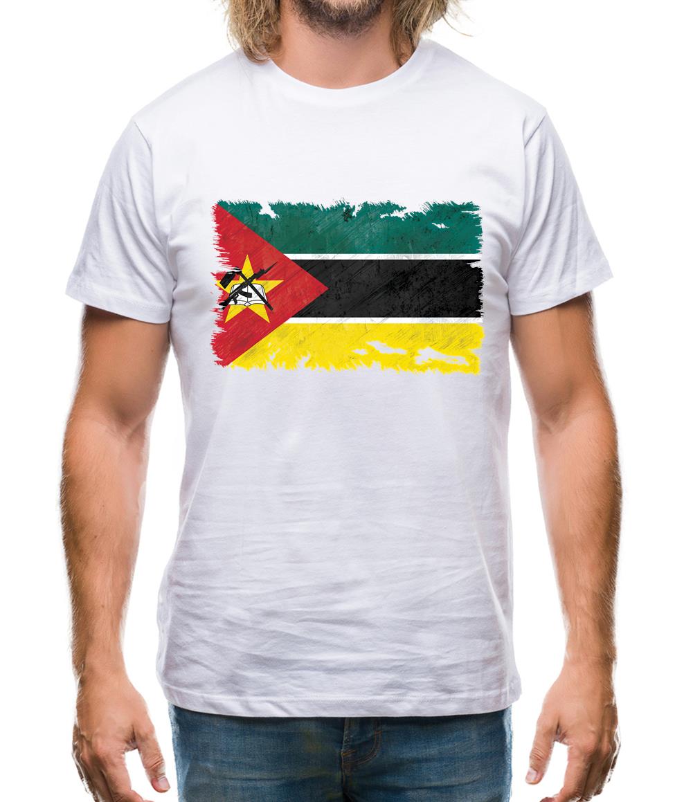 Mozambique Grunge Style Flag Mens T-Shirt Mozambique Grunge Style Flag Mens T-Shirt