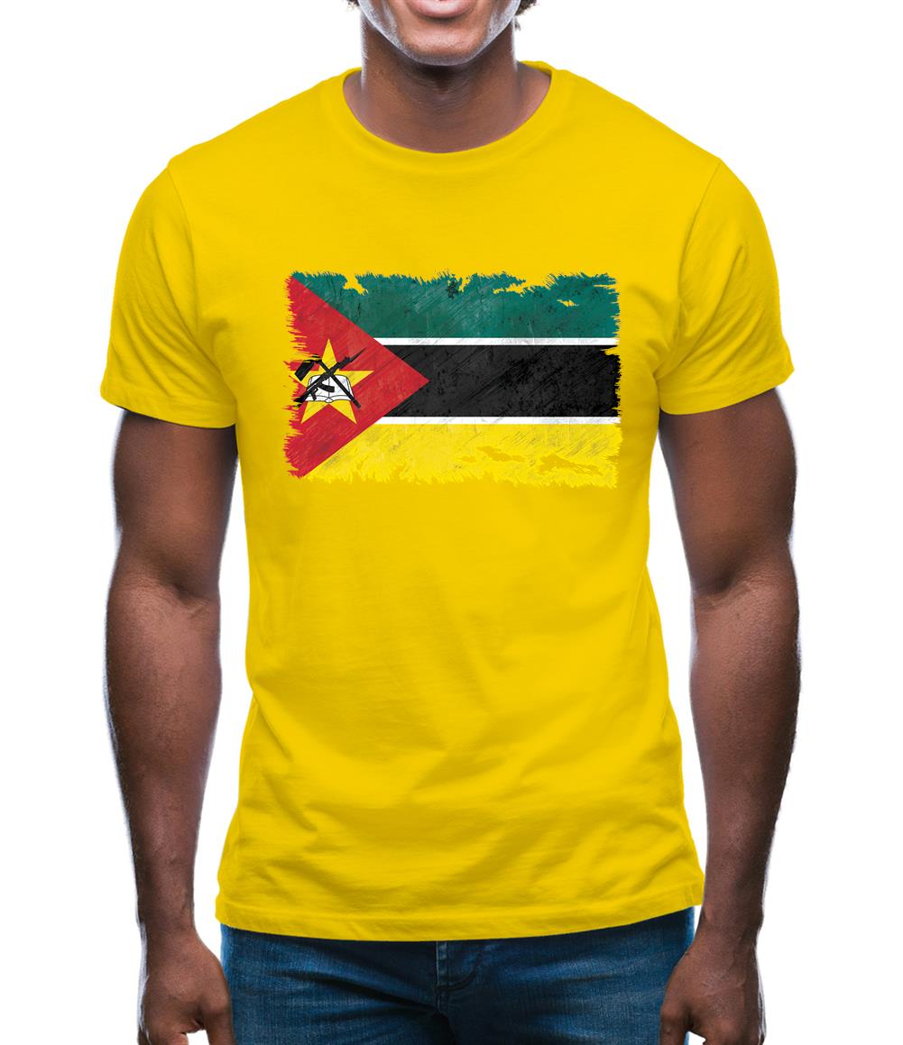 Mozambique Grunge Style Flag Mens T-Shirt Mozambique Grunge Style Flag Mens T-Shirt