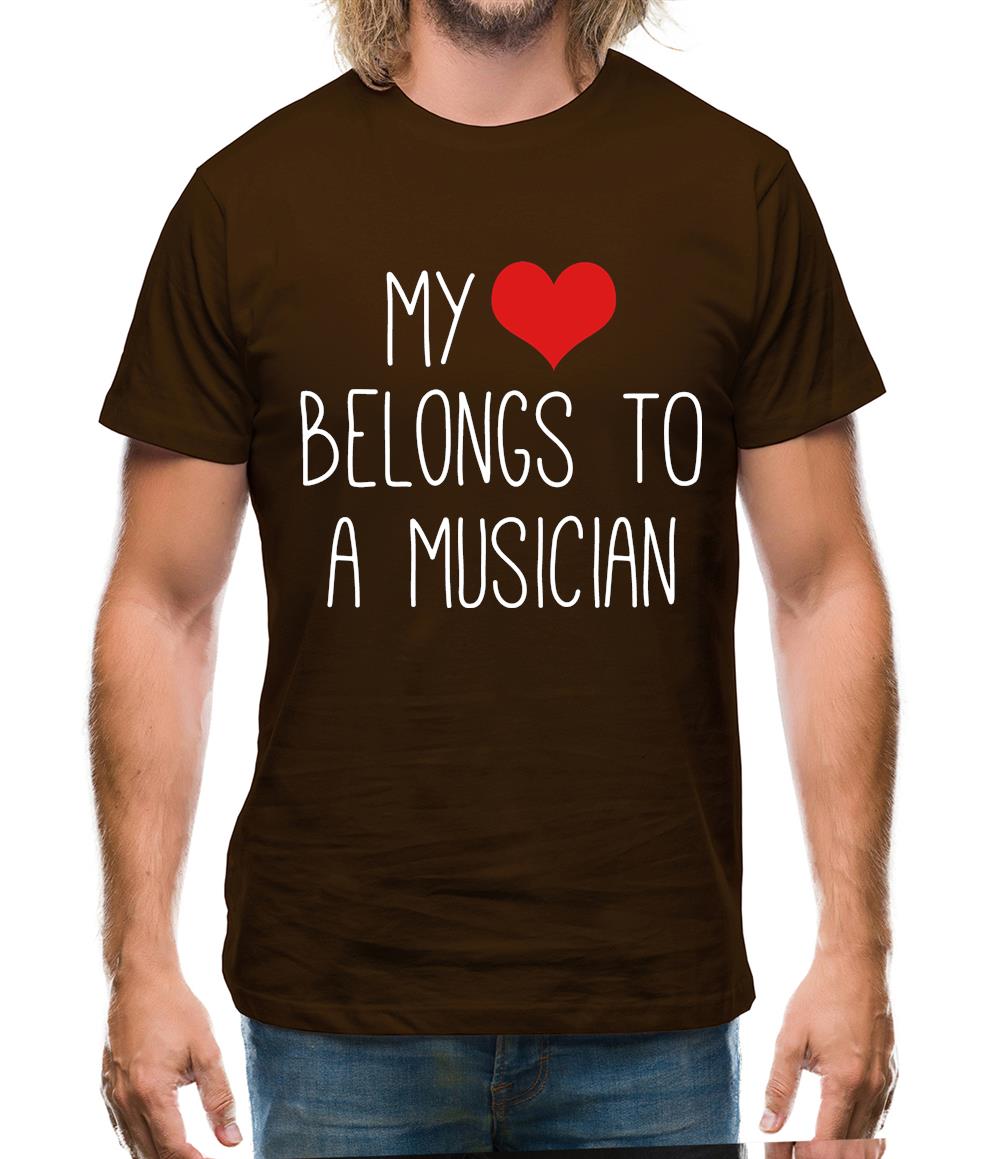 My Heart Belongs To A Musician Mens T-Shirt My Heart Belongs To A Musician Mens T-Shirt