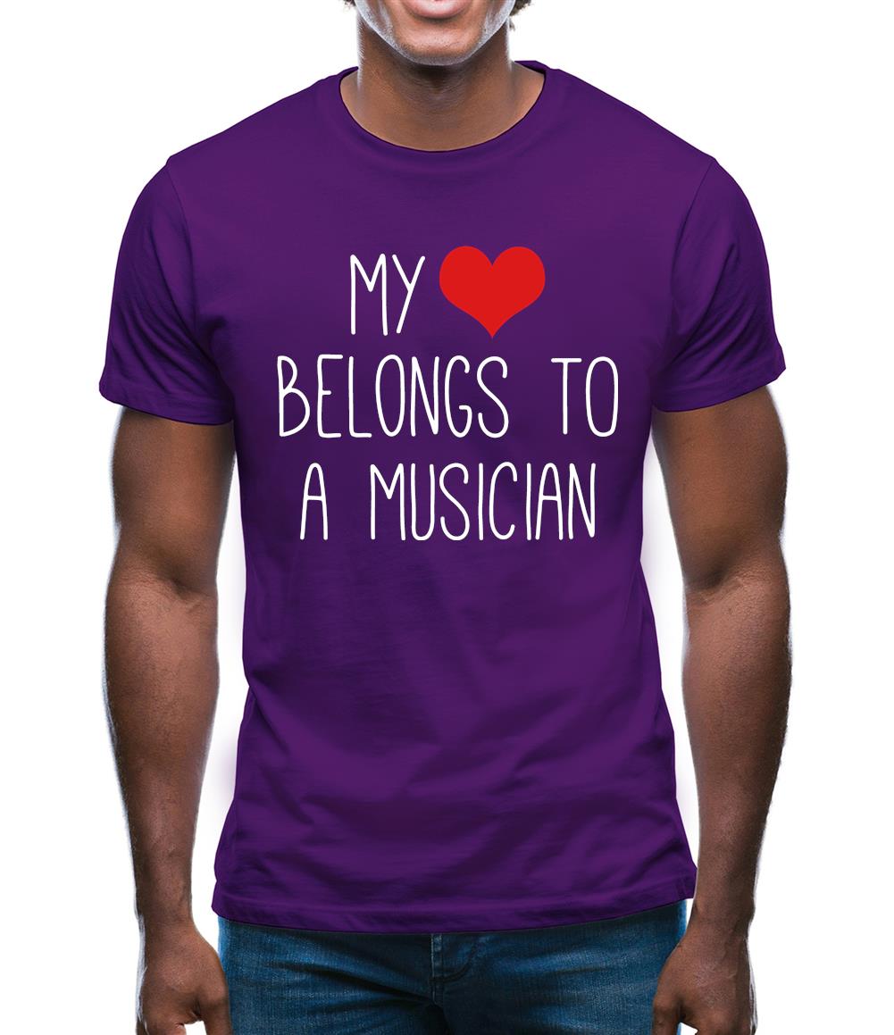 My Heart Belongs To A Musician Mens T-Shirt My Heart Belongs To A Musician Mens T-Shirt