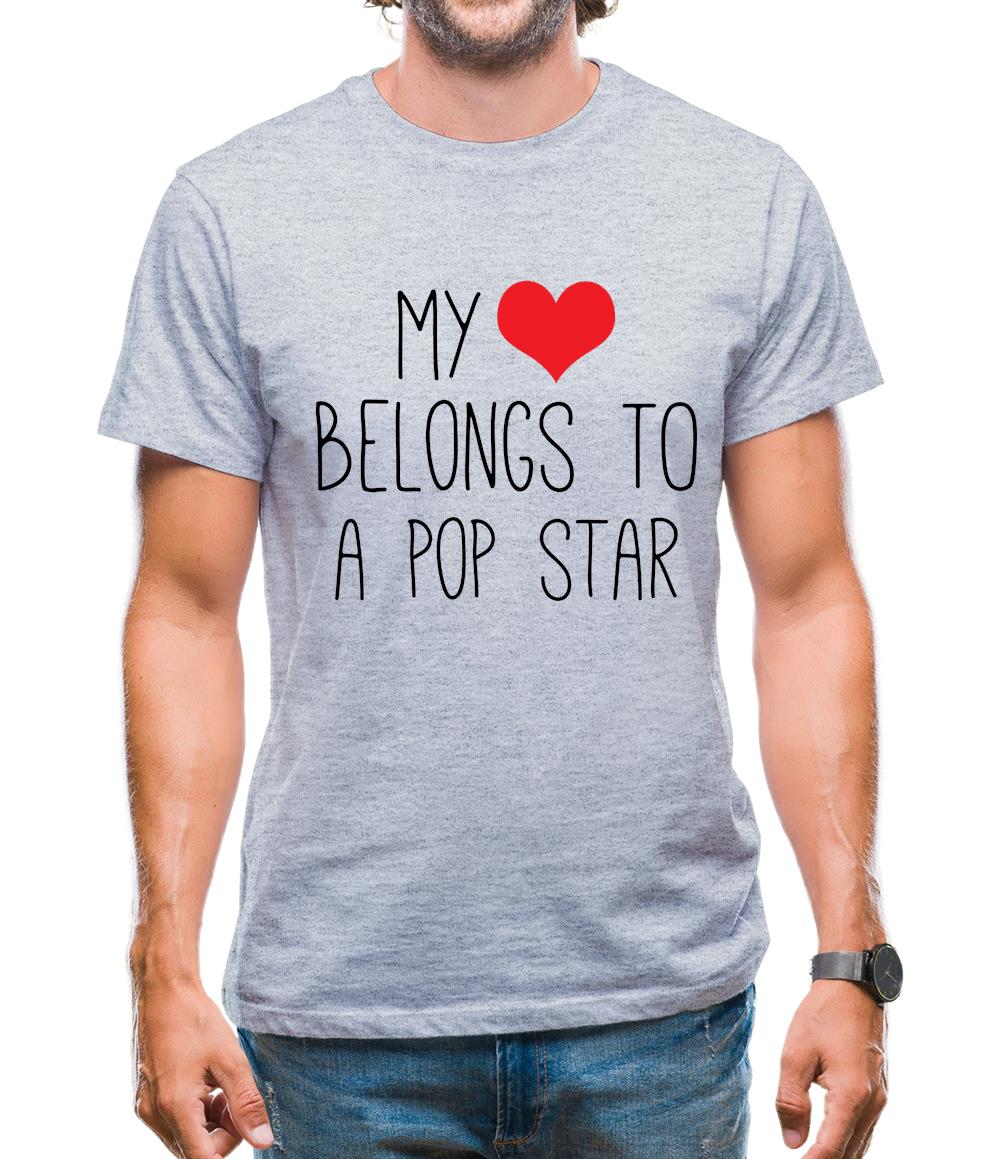 My Heart Belongs To A Pop Star Mens T-Shirt My Heart Belongs To A Pop Star Mens T-Shirt