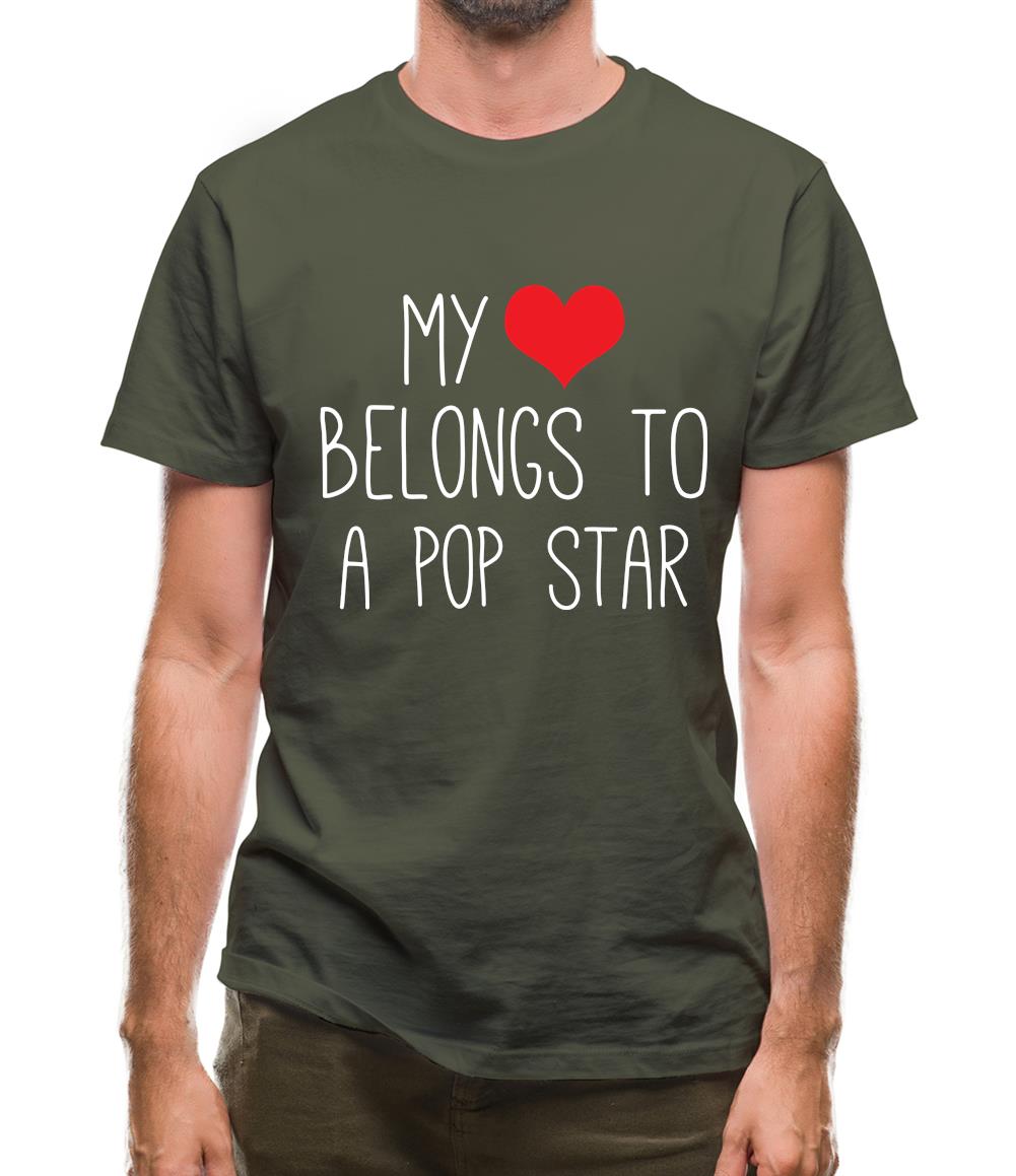 My Heart Belongs To A Pop Star Mens T-Shirt My Heart Belongs To A Pop Star Mens T-Shirt