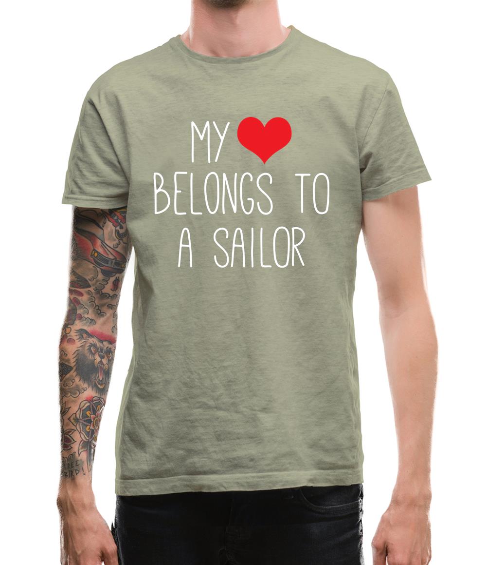 My Heart Belongs To A Sailor Mens T-Shirt My Heart Belongs To A Sailor Mens T-Shirt