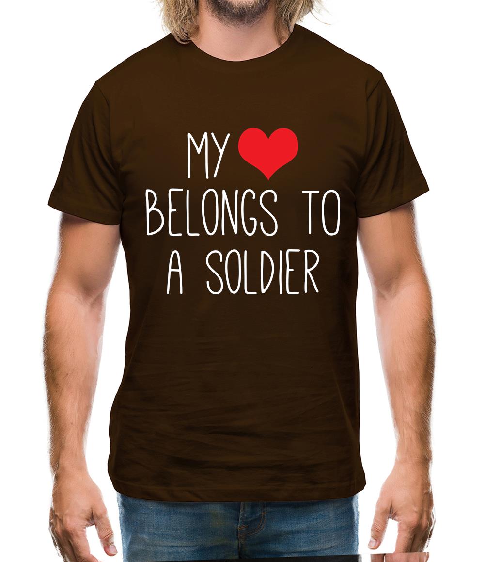 My Heart Belongs To A Soldier Mens T-Shirt My Heart Belongs To A Soldier Mens T-Shirt