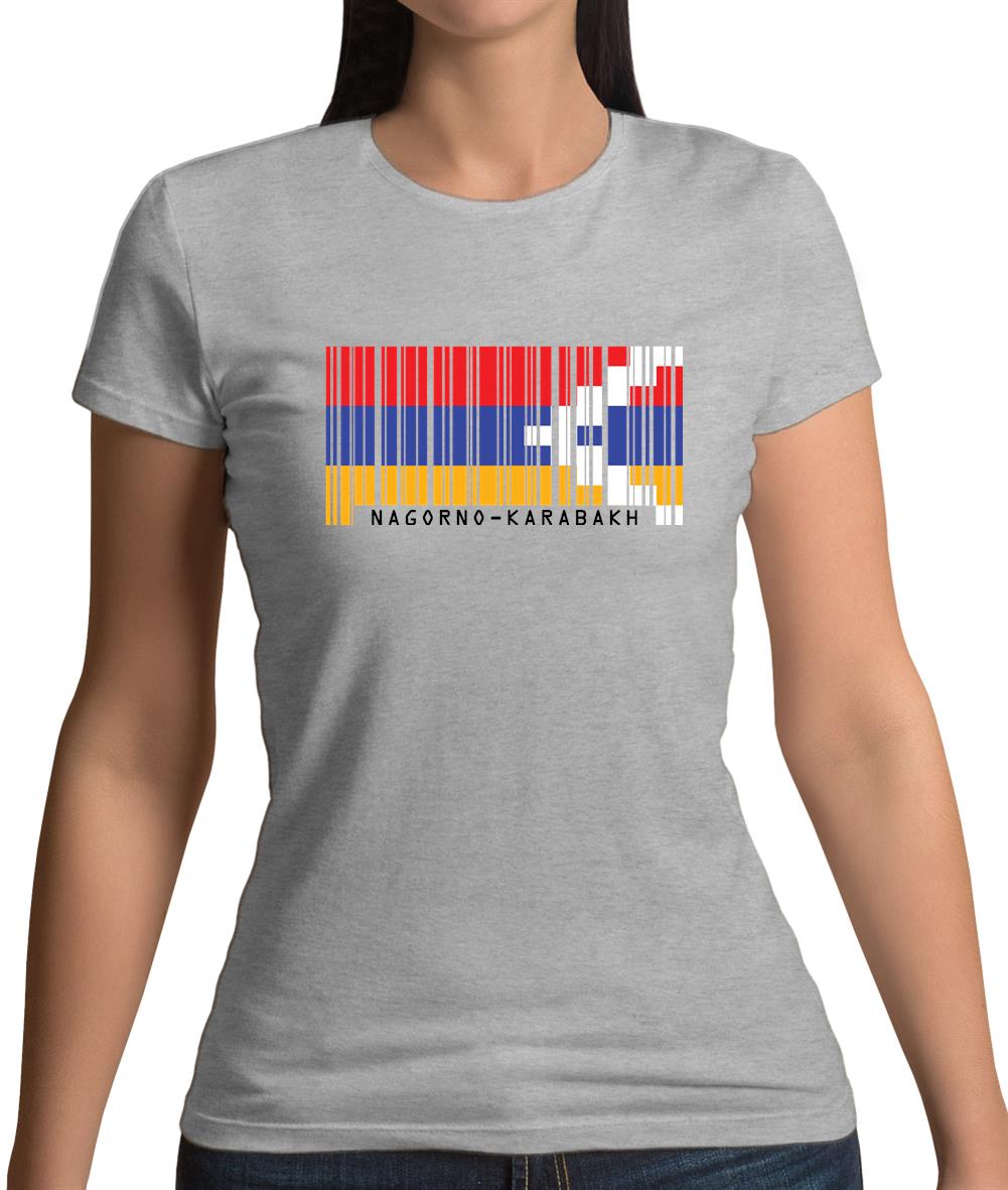 Nagorno-Karabakh Barcode Style Flag Womens T-Shirt Nagorno-Karabakh Barcode Style Flag Womens T-Shirt